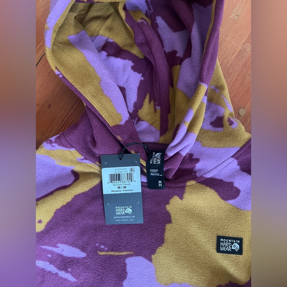 Mountain Hardwear Purple, Pink, Yellow Microchill Hoodie - Picture 2 of 3
